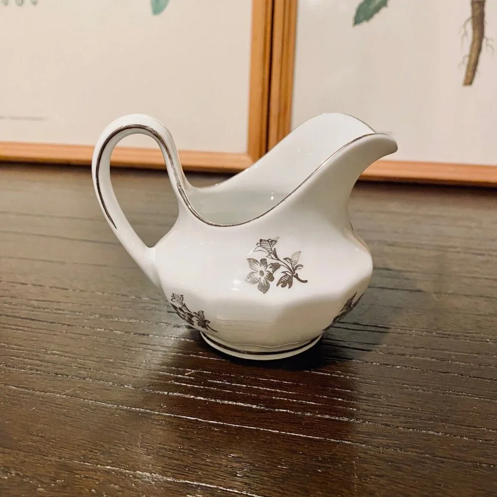 Vintage‎ Italian Deruta Ceramic Pottery Vase Creamer Pitcher Hand-Painted Floral